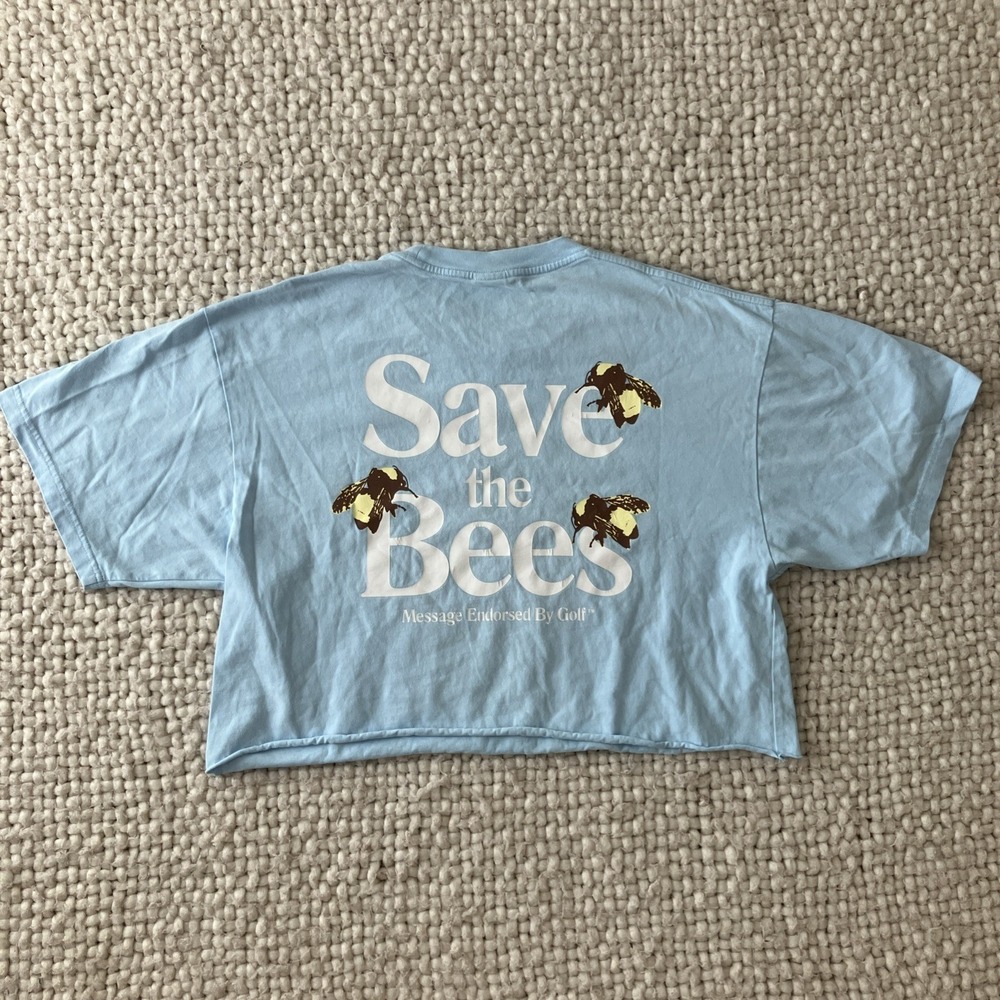 Golf Wang Flower Boy Save The Bees Blue Cropped‎ T-Shirt XL 100% Cotton